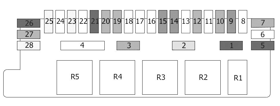 Блок мхема под задним сиденьем w220
