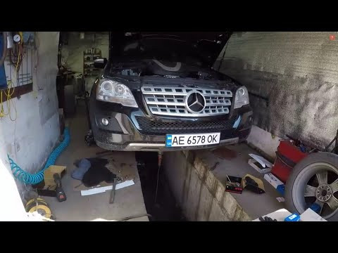 Замена втулок и грузов (ножек) стабилизатора Mercedes ML 350.164.
